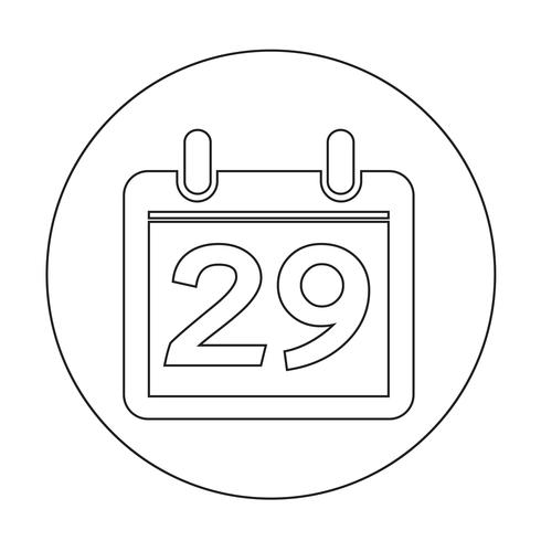 Teken van het pictogram van de kalender vector