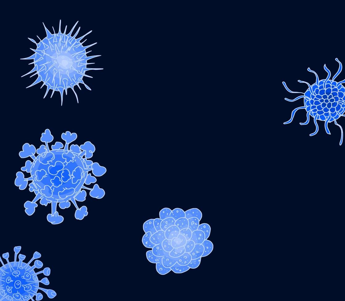 blauwe virussen achtergrond voor reclame vector