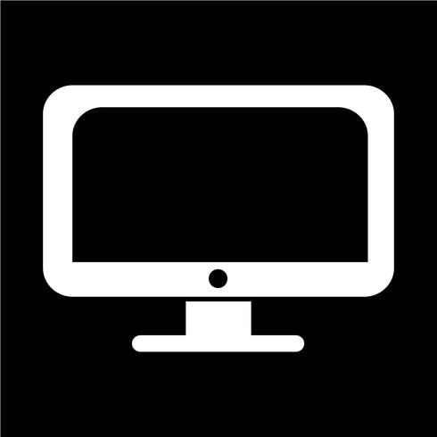 Desktop computerpictogram vector