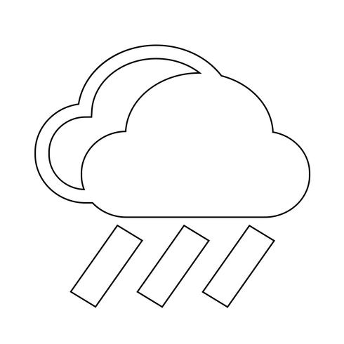 Cloud regen pictogram vector