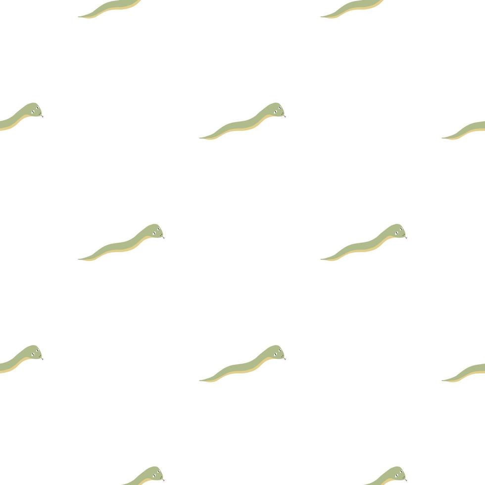 minimalistische stijl naadloos patroon met groene kleine worm silhouetten vormen. witte achtergrond. vector