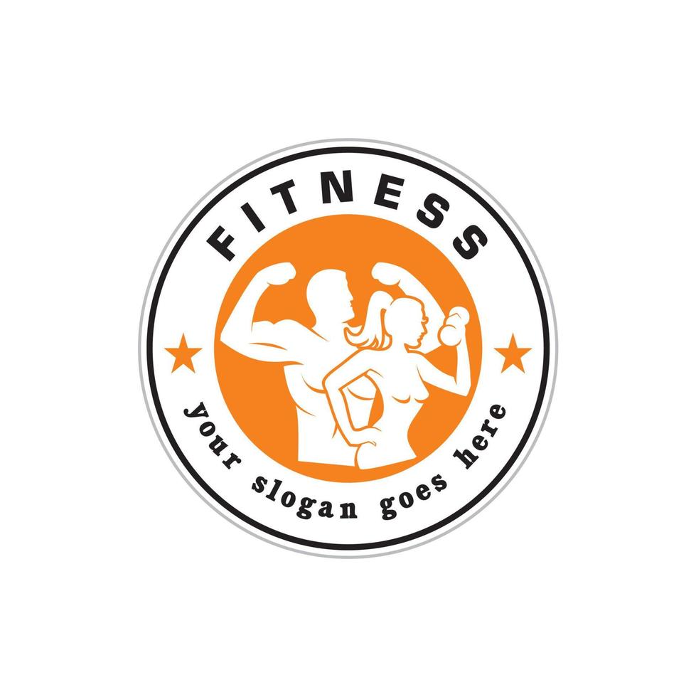 fitness logo, sportschool logo vector