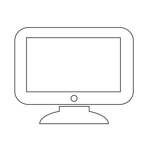 Desktop computerpictogram vector