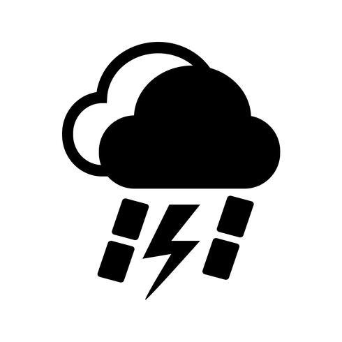 Cloud regen pictogram vector