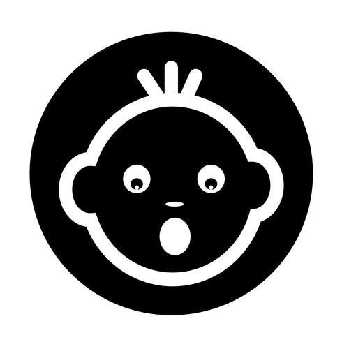 Baby gezicht pictogram vector