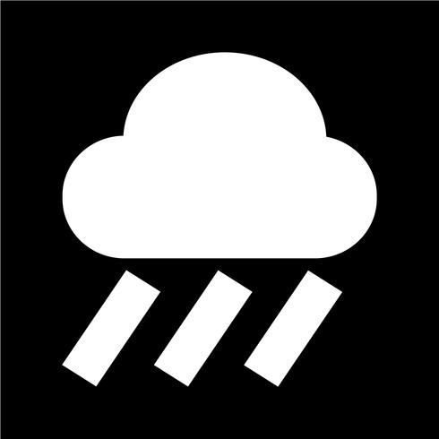 Cloud regen pictogram vector