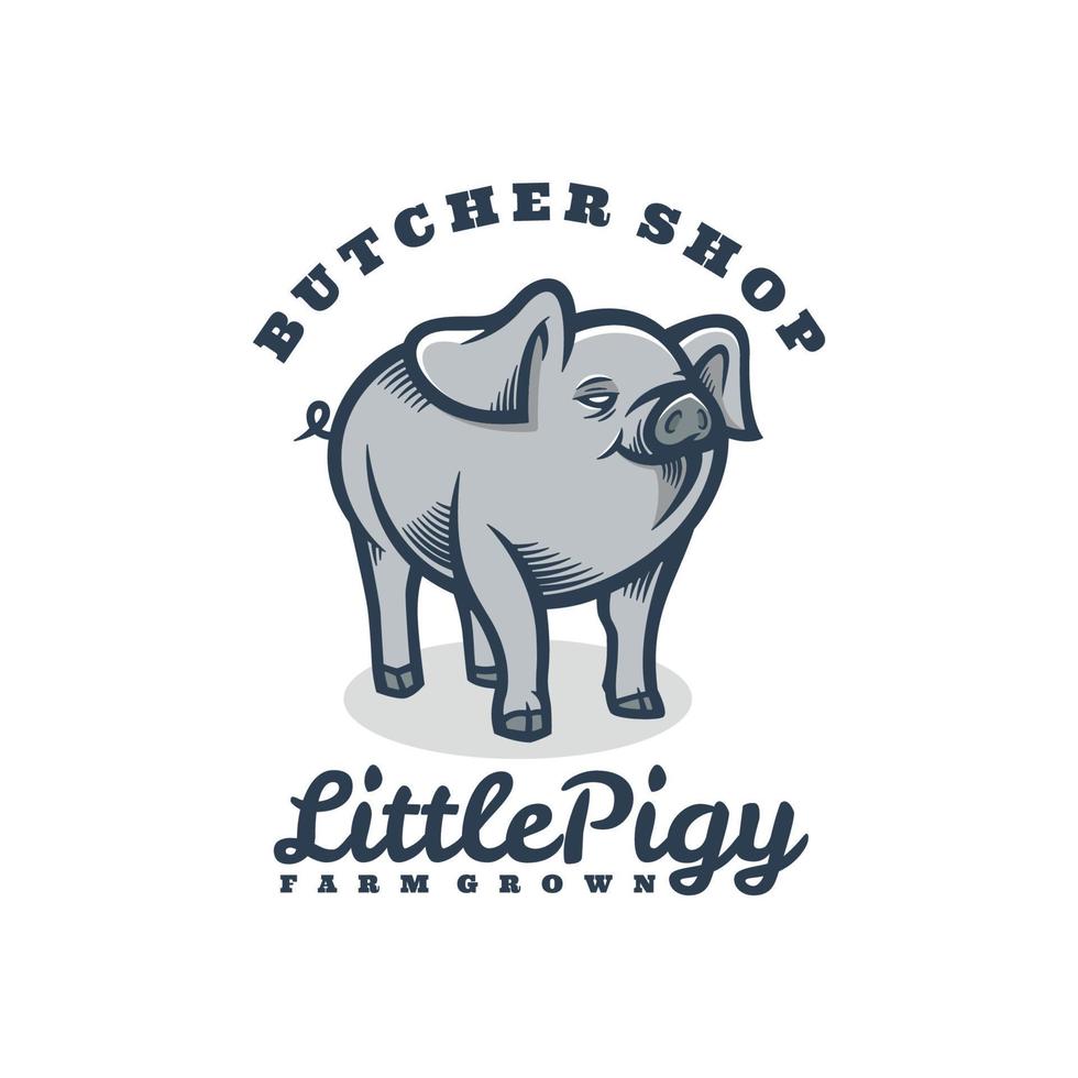illustratie vectorafbeelding van varkenswinkel, goed voor logo-ontwerp vector