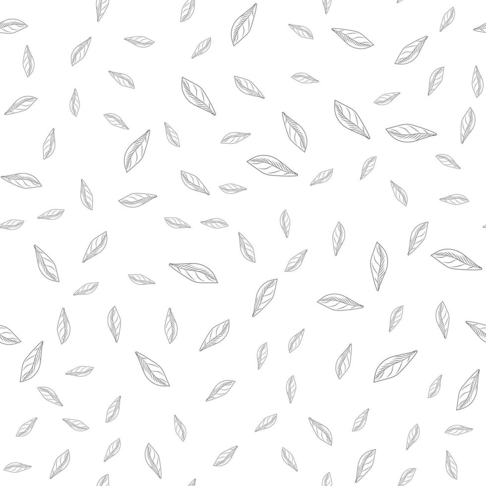 eenvoudig bladeren naadloos patroon. blad achtergrond. abstract gebladerte behang. vector