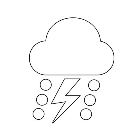 Cloud regen pictogram vector