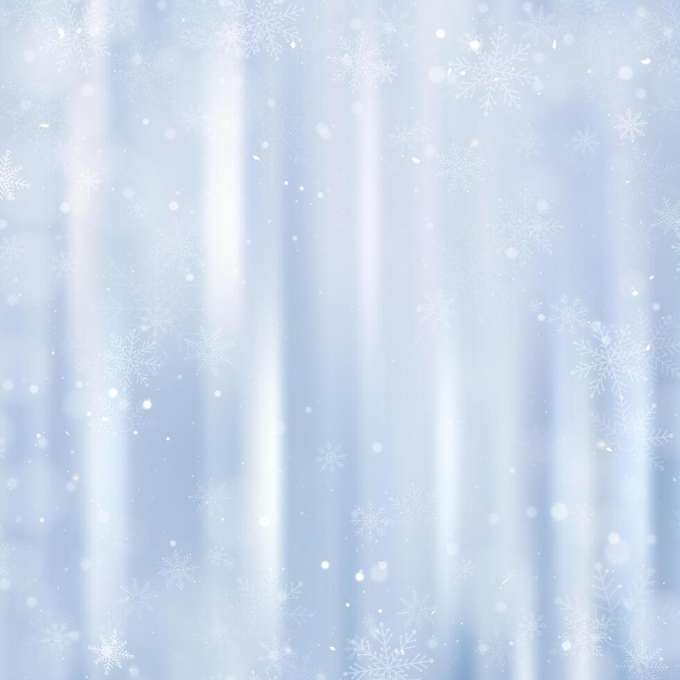 Abstracte Kerstmisachtergrond met sneeuwvlokken. Elegante winter achtergrond vector
