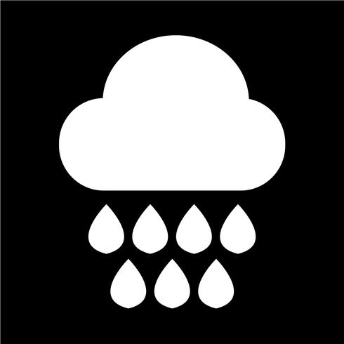 Cloud regen pictogram vector