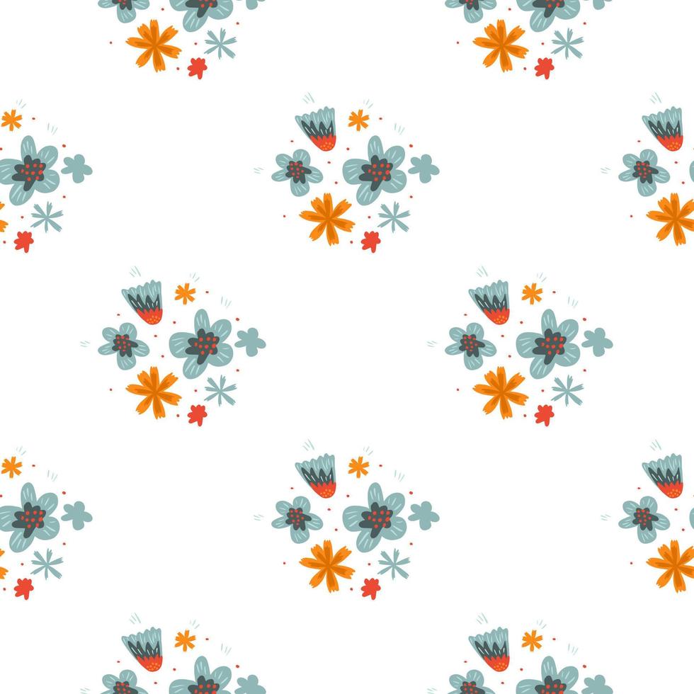 decoratief naadloos bloemenpatroon met abstract bloemenornament. vector