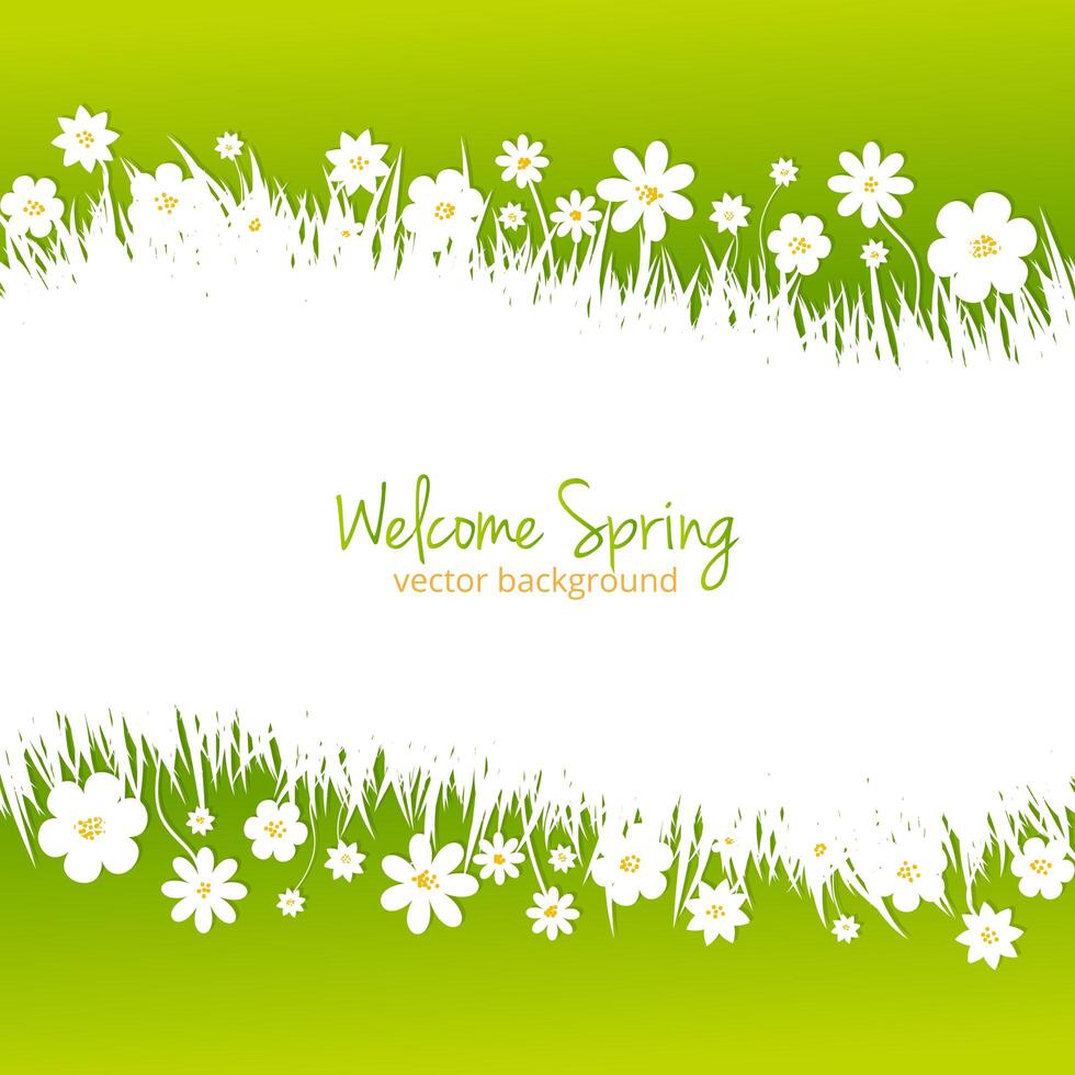 Groene lente achtergrond met plaats voor tekst vector