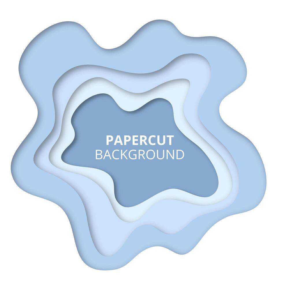 Blauw papier gesneden achtergrond. Business achtergrond vector