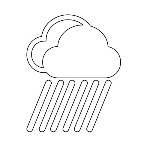 Cloud regen pictogram vector