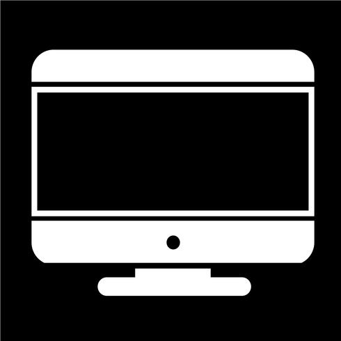 Desktop computerpictogram vector