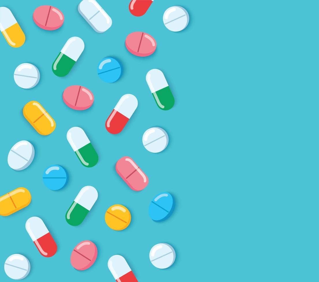 medische pillen en capsules apotheek vector