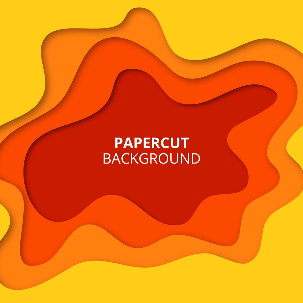 Geel papier gesneden achtergrond vector