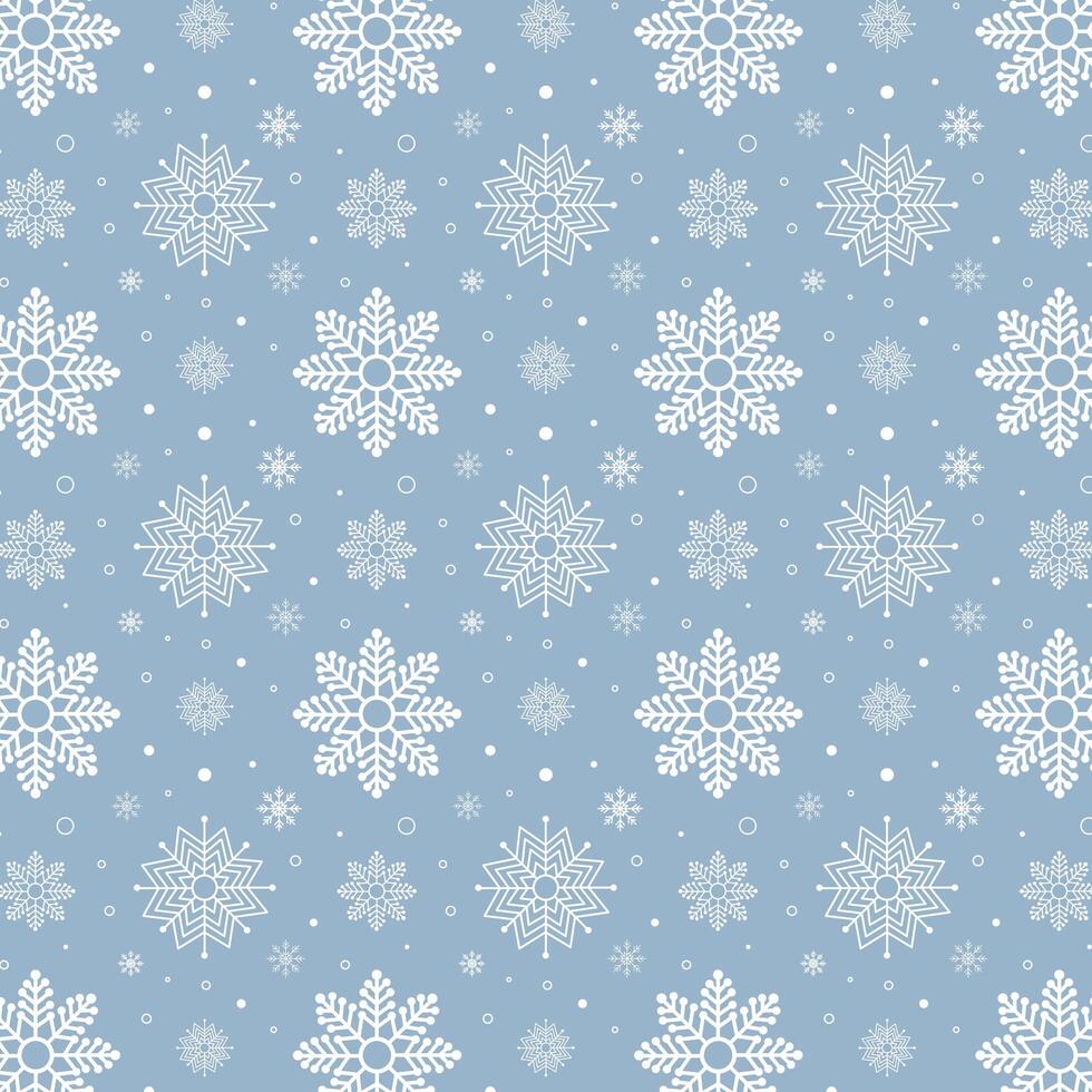 Blauw sneeuwvlokkenpatroon. Wit sneeuwvlokkenpatroon op blauwe achtergrond vector
