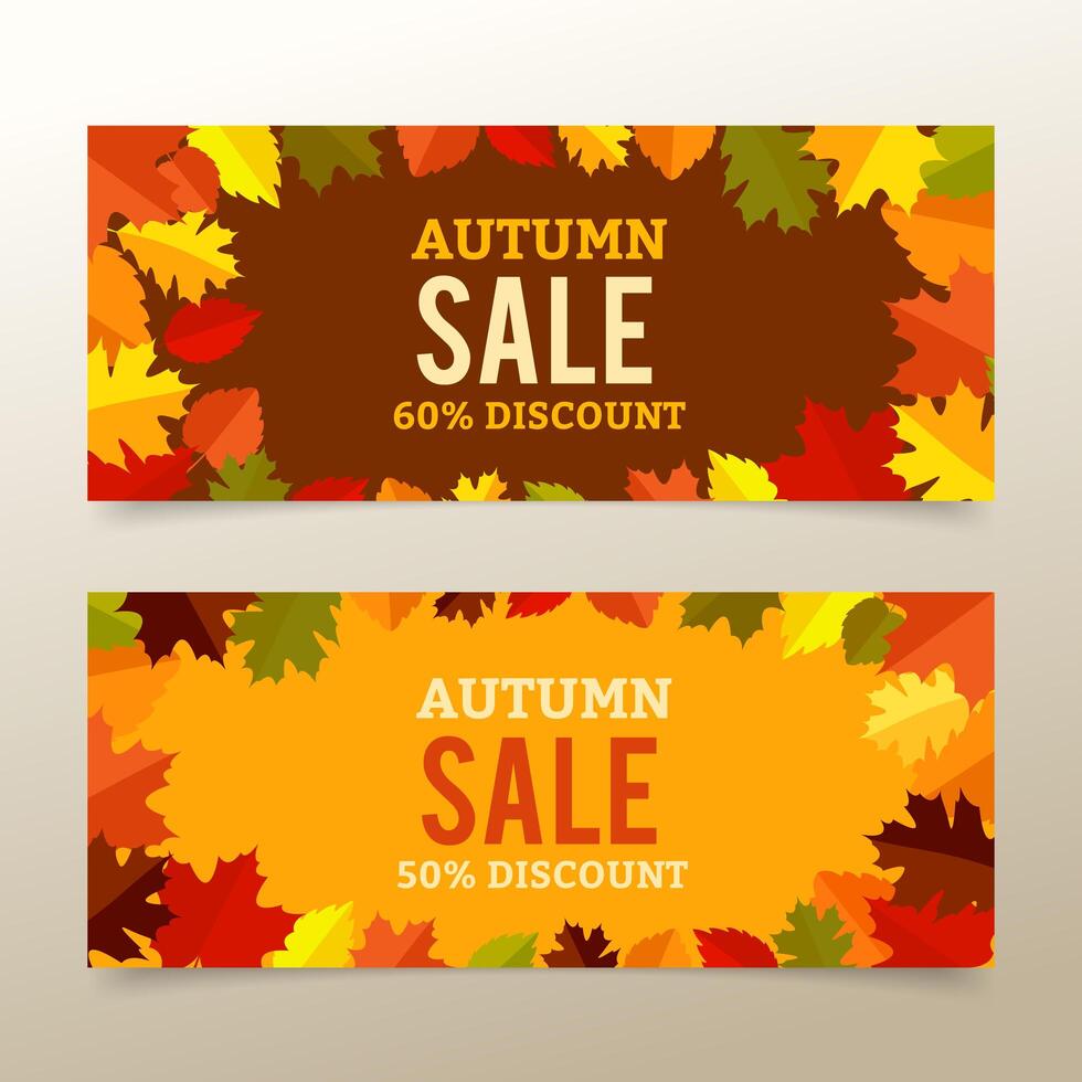 Herfst verkoop banners vector