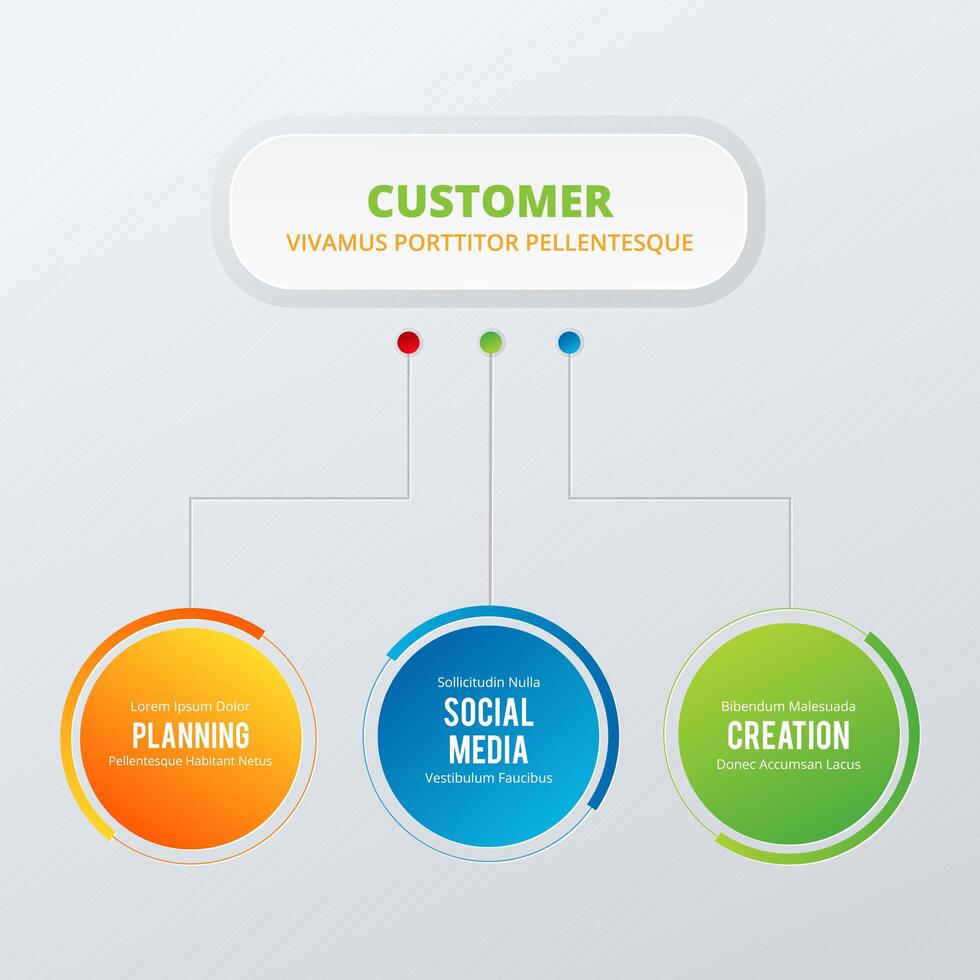 Zakelijke infographic sjabloon met 3 opties vector