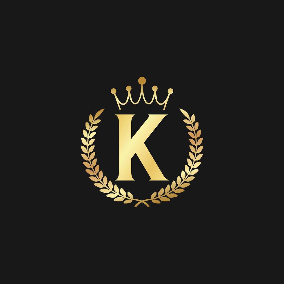 k gouden alfabet logo-ontwerp vector