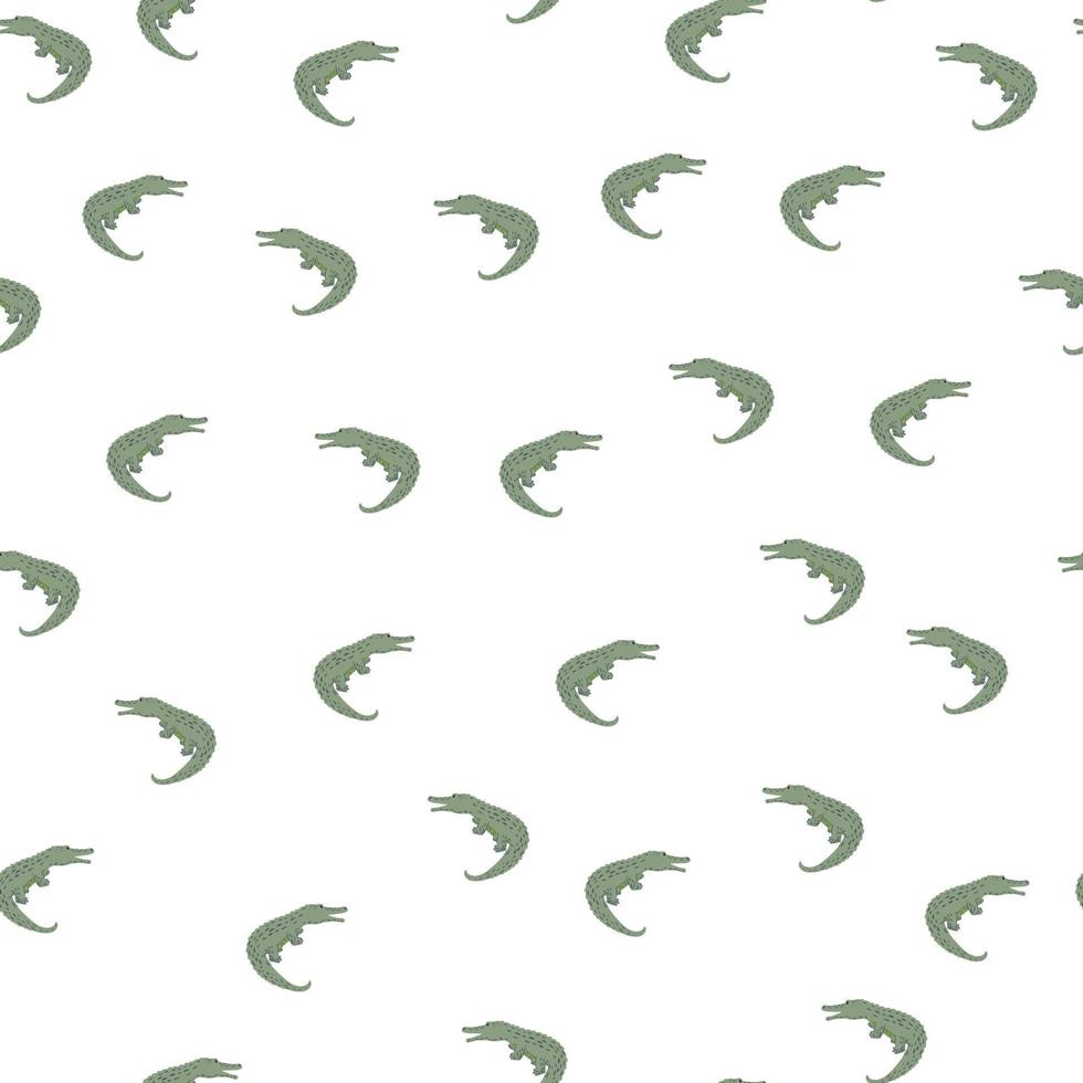 schattige krokodillen naadloze pattern.funny dieren achtergrond. vector