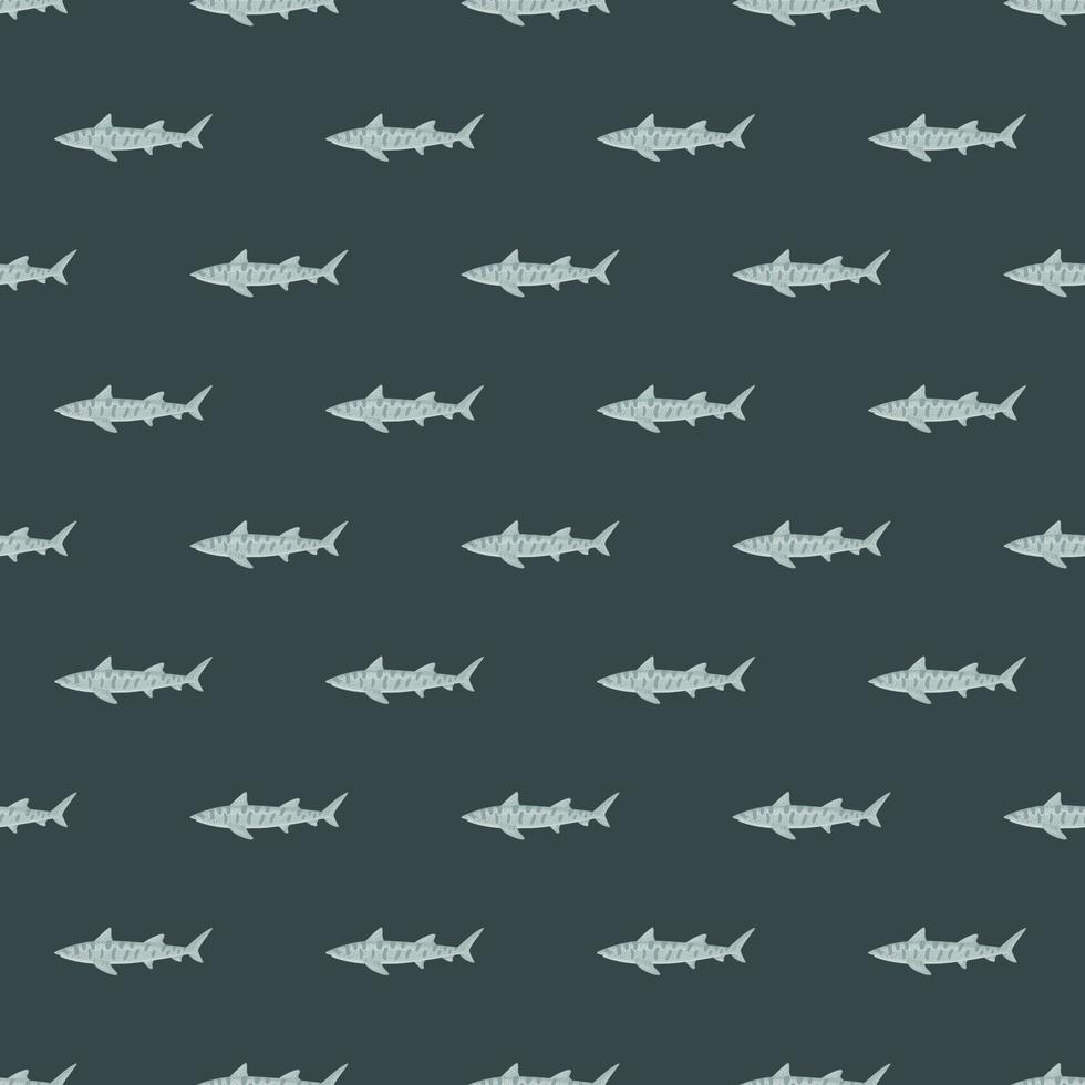 luipaardhaai naadloos patroon in scandinavische stijl. zeedieren achtergrond. vectorillustratie voor kinderen grappige textiel. vector