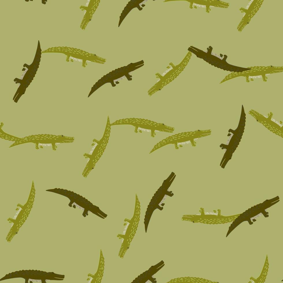 schattige krokodillen naadloze pattern.funny dieren achtergrond. vector