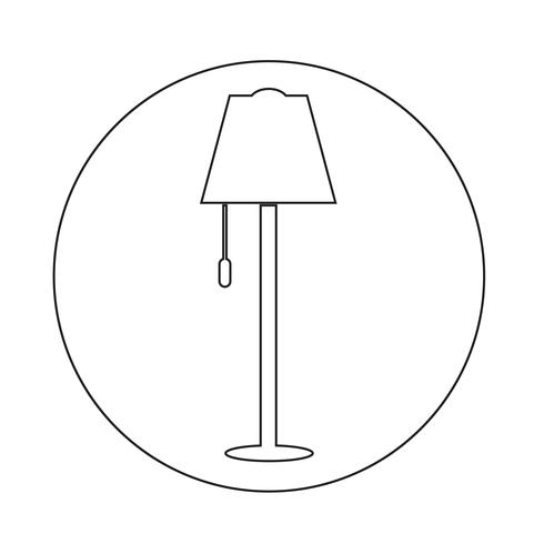 Lamp pictogram vector