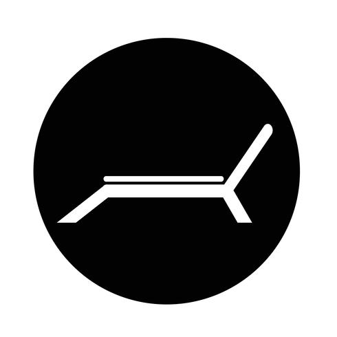 strandstoel pictogram vector