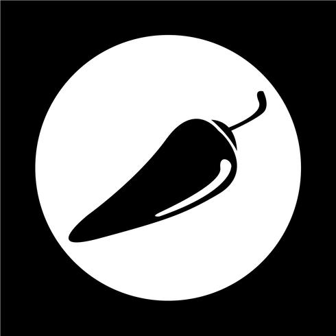 Chili peper pictogram vector