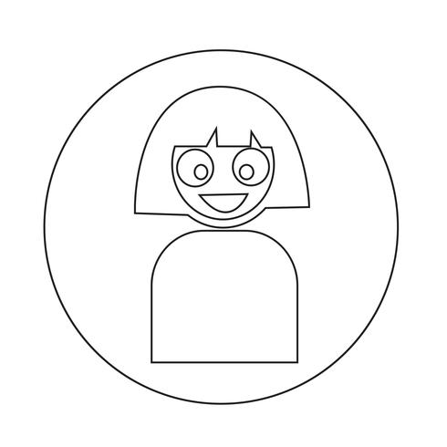 Vrouw pictogram vector