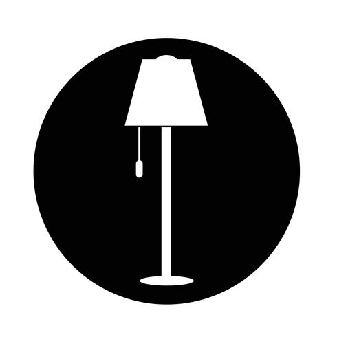 Lamp pictogram vector