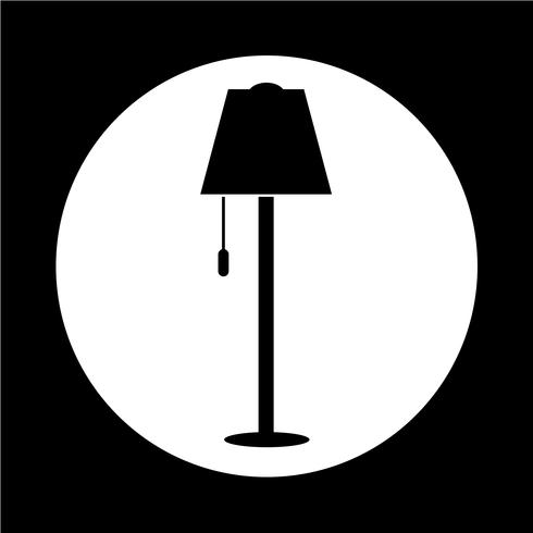 Lamp pictogram vector