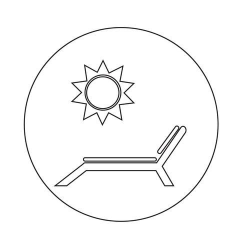 strandstoel pictogram vector