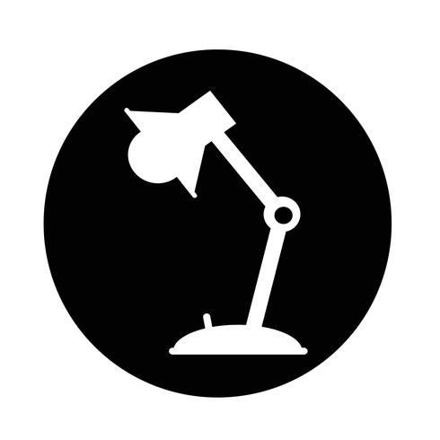 Lamp pictogram vector