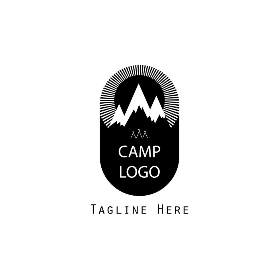 kamp logo concept modern ontwerp vector