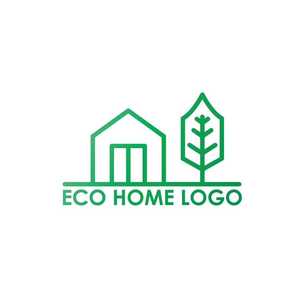 eco home logo modern conceptontwerp vector