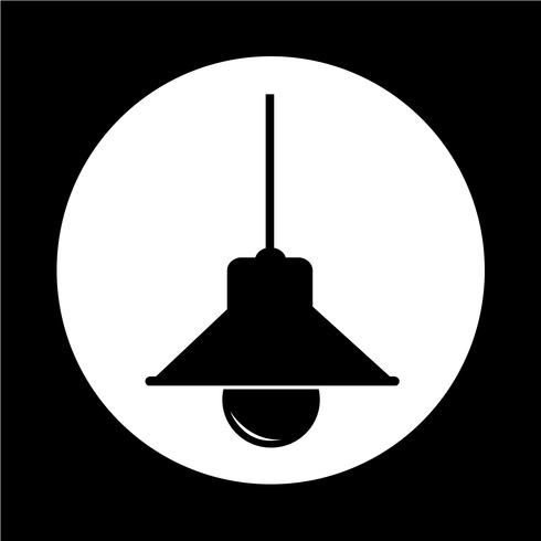 Lamp pictogram vector