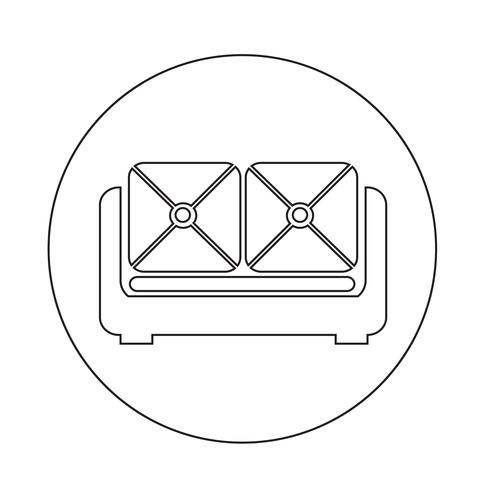 meubilair sofa pictogram vector