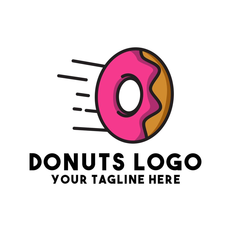 donuts cake modern logo concept vector