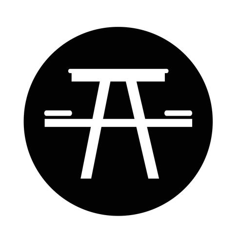 Camping tafel pictogram vector
