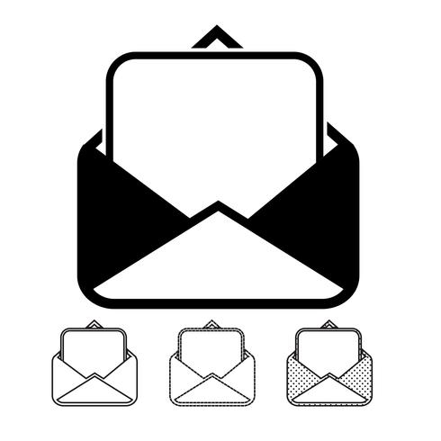 e-mail en post pictogram vector