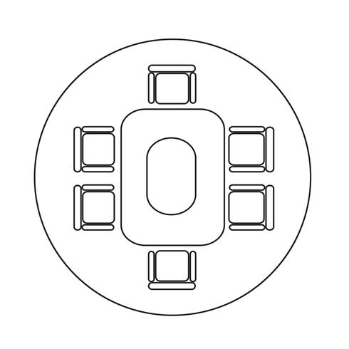 Conferance Zakelijke tabel pictogram vector