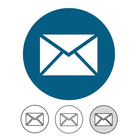 e-mail en post pictogram vector