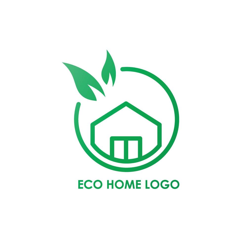 eco home logo modern conceptontwerp vector