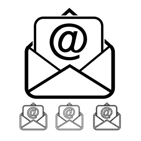 e-mail en post pictogram vector