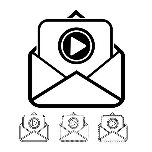 e-mail en post pictogram vector