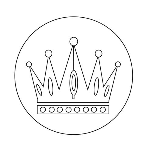 Kroon pictogram vector